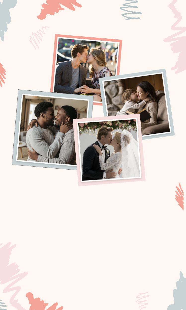 Montages photo de baisers IA