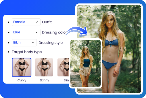 De nombreuses options personnalisables pour AI Undress